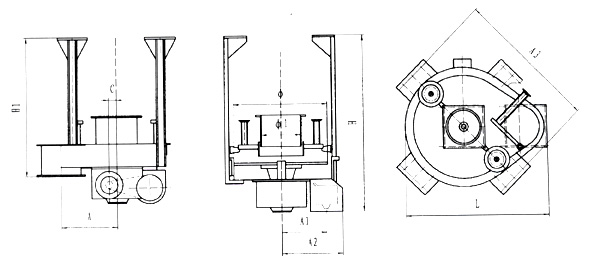吊式圓盤(pán)給料機(jī)圖紙